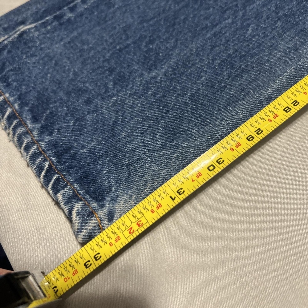 Levis 505 Jeans Mens 30x30 Blue Medium Wash Regular Fit Straight Leg Denim - Picture 8 of 8